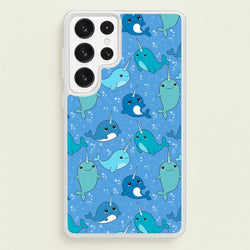 Narwhal Pattern  -  Phone Case for Galaxy S22 Ultra