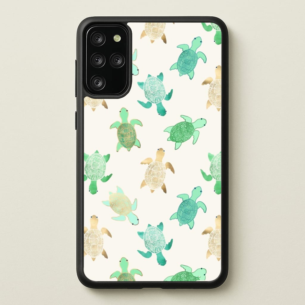 Gilded Jade & Mint Turtles  -  Phone Case for Galaxy S20 Plus