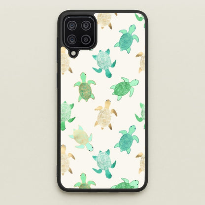 Gilded Jade & Mint Turtles  -  Phone Case for Galaxy A12
