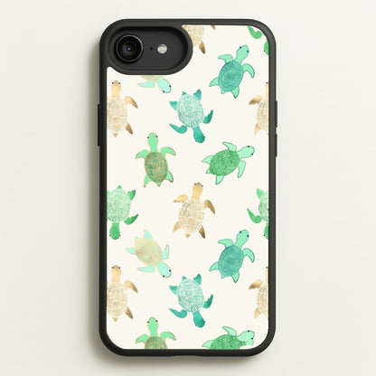 Gilded Jade & Mint Turtles  -  Phone Case for iPhone 6 Plus / 7 Plus / 8 Plus