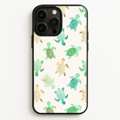 Gilded Jade & Mint Turtles  -  Phone Case for iPhone 13 Pro Max