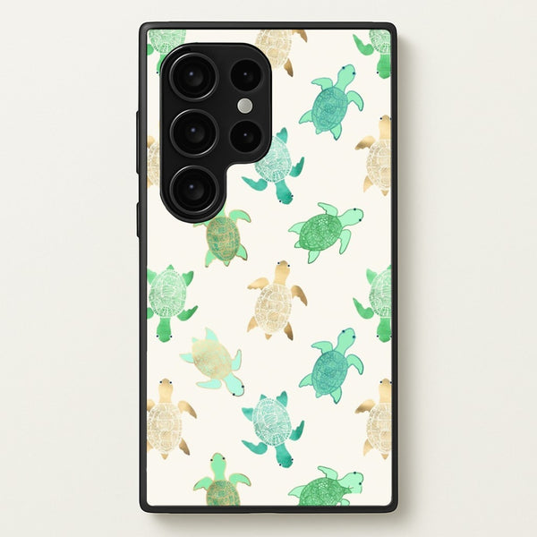 Gilded Jade & Mint Turtles  -  Phone Case for Galaxy S24 Ultra