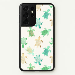 Gilded Jade & Mint Turtles  -  Phone Case for Galaxy S21 Ultra