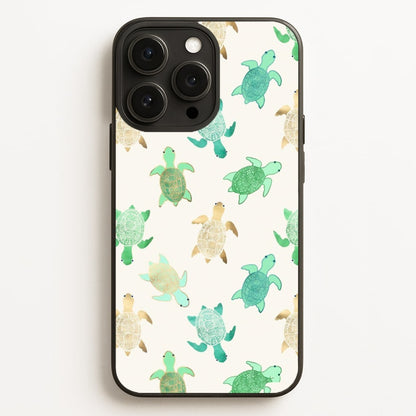 Gilded Jade & Mint Turtles  -  Phone Case for iPhone 12 Pro Max