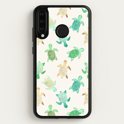 Gilded Jade & Mint Turtles  -  Phone Case for Huawei P30 Lite
