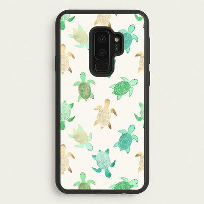 Gilded Jade & Mint Turtles  -  Phone Case for Galaxy S9 Plus
