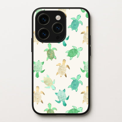 Gilded Jade & Mint Turtles  -  Phone Case for iPhone 14 Pro Max