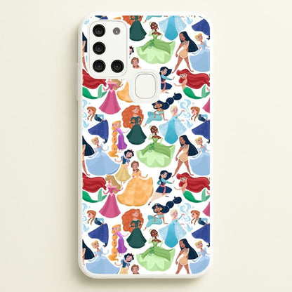 Fairytale Princess Pattern  - Disney Phone Case for Galaxy A21s