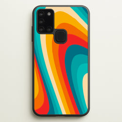 Rainbow Abstract Pattern  - Abstract Patterns Phone Case for Galaxy A21s