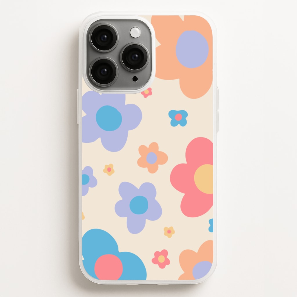 Playful Flower Pattern Phone Case