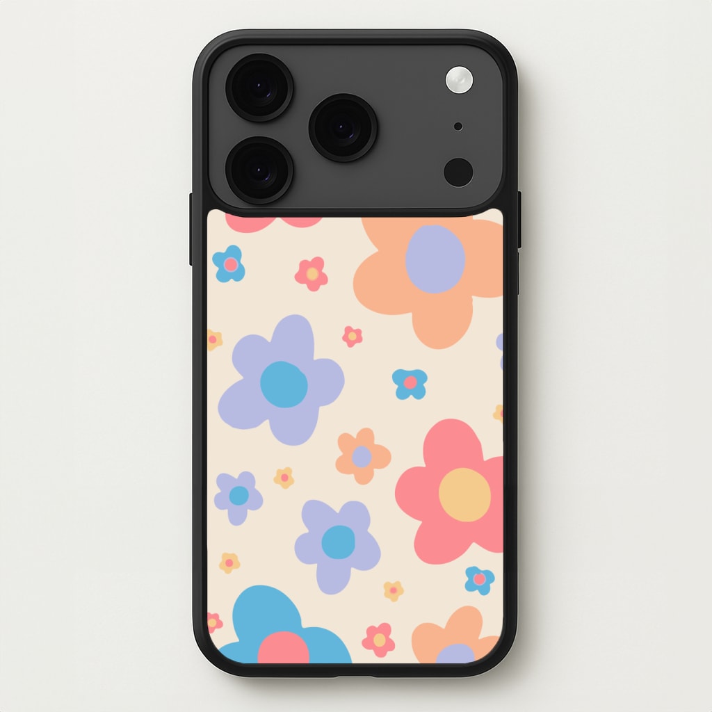 Playful Flower Pattern Phone Case for iPhone 17 Pro Max