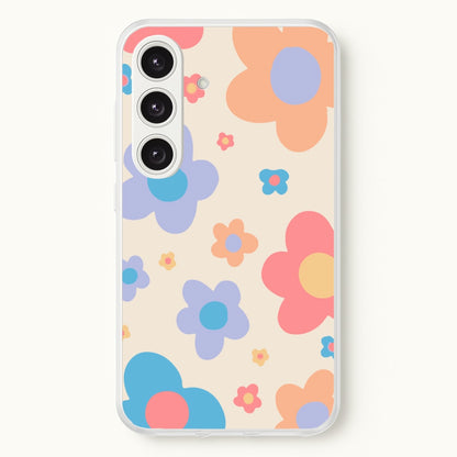 Playful Flower Pattern  -  Phone Case for Galaxy S25