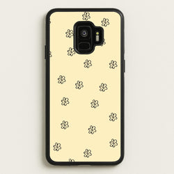 Detail Flower Pattern - Yellow  - Abstract Patterns Phone Case for Galaxy S9