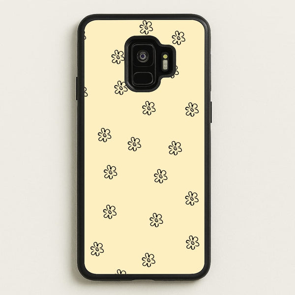 Detail Flower Pattern - Yellow  - Abstract Patterns Phone Case for Galaxy S9