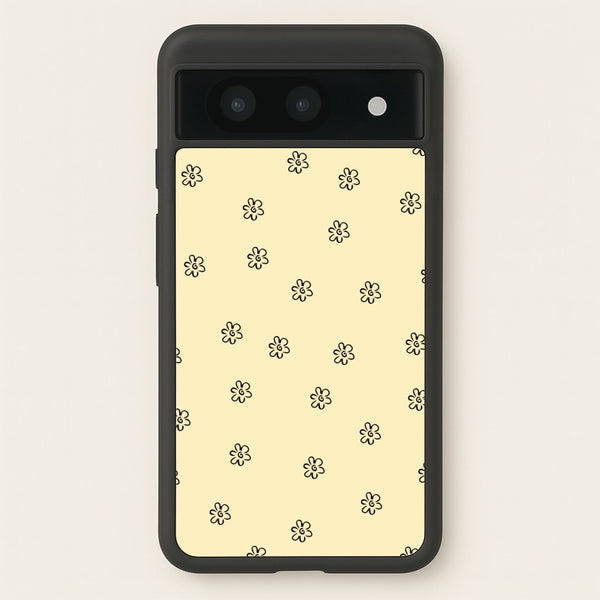 Detail Flower Pattern - Yellow  - Abstract Patterns Phone Case for Google Pixel 8a