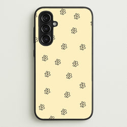 Detail Flower Pattern - Yellow  - Abstract Patterns Phone Case for Galaxy A16