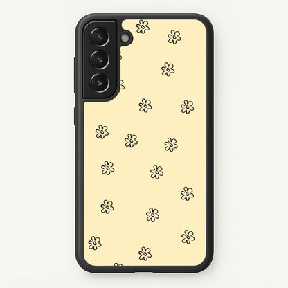 Detail Flower Pattern - Yellow  - Abstract Patterns Phone Case for Galaxy S22