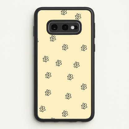 Detail Flower Pattern - Yellow  - Abstract Patterns Phone Case for Galaxy S10e