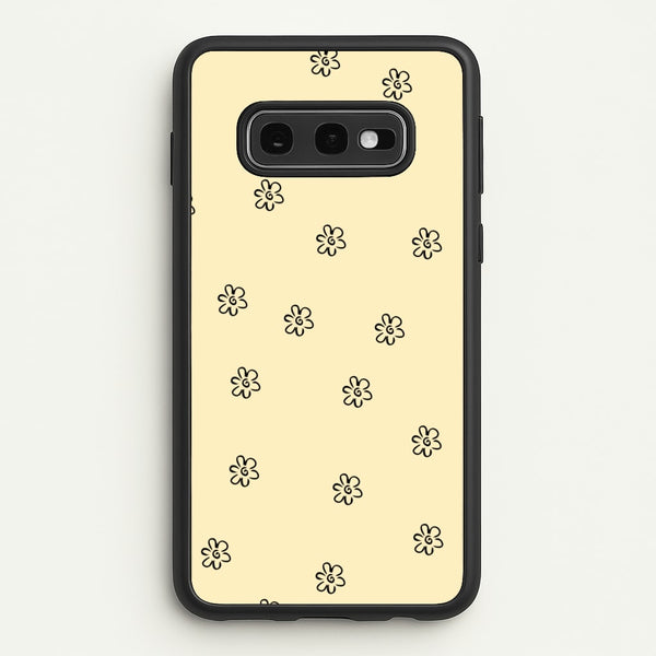 Detail Flower Pattern - Yellow  - Abstract Patterns Phone Case for Galaxy S10e