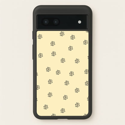 Detail Flower Pattern - Yellow  - Abstract Patterns Phone Case for Google Pixel 6a