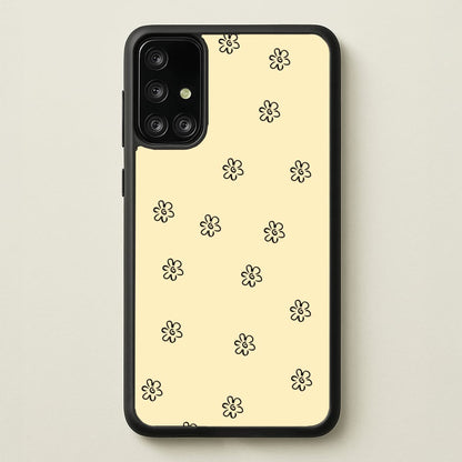Detail Flower Pattern - Yellow  - Abstract Patterns Phone Case for Galaxy A71