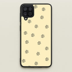 Detail Flower Pattern - Yellow  - Abstract Patterns Phone Case for Galaxy A12