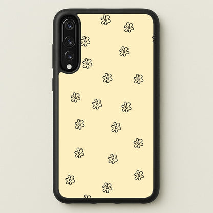 Detail Flower Pattern - Yellow  - Abstract Patterns Phone Case for Huawei P20 Pro