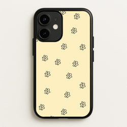 Detail Flower Pattern - Yellow  - Abstract Patterns Phone Case for iPhone 12 / 12 Pro