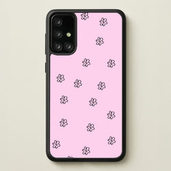 Detail Flower Pattern - Pink  - Abstract Patterns Phone Case for Galaxy A71