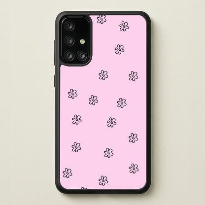 Detail Flower Pattern - Pink  - Abstract Patterns Phone Case for Galaxy A71