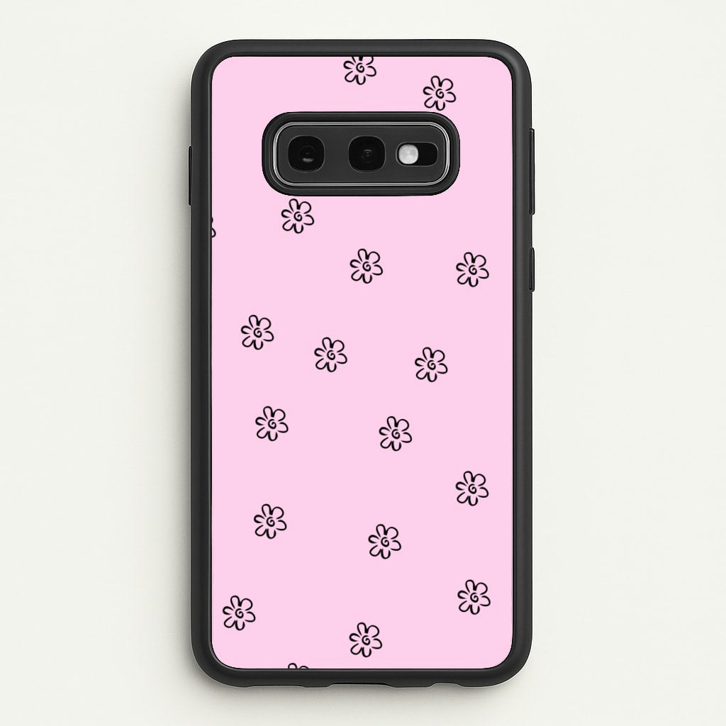 Detail Flower Pattern - Pink  - Abstract Patterns Phone Case for Galaxy S10e