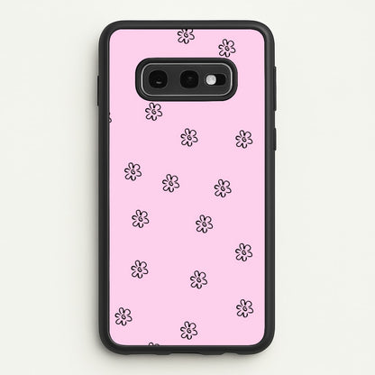 Detail Flower Pattern - Pink  - Abstract Patterns Phone Case for Galaxy S10e