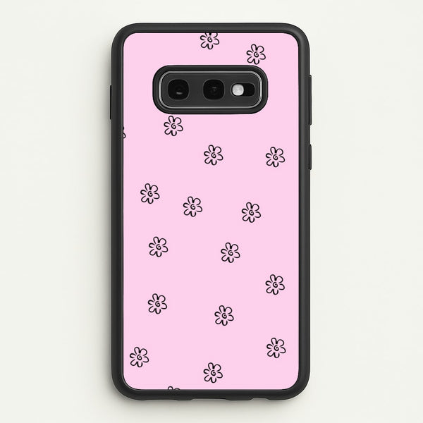 Detail Flower Pattern - Pink  - Abstract Patterns Phone Case for Galaxy S10e