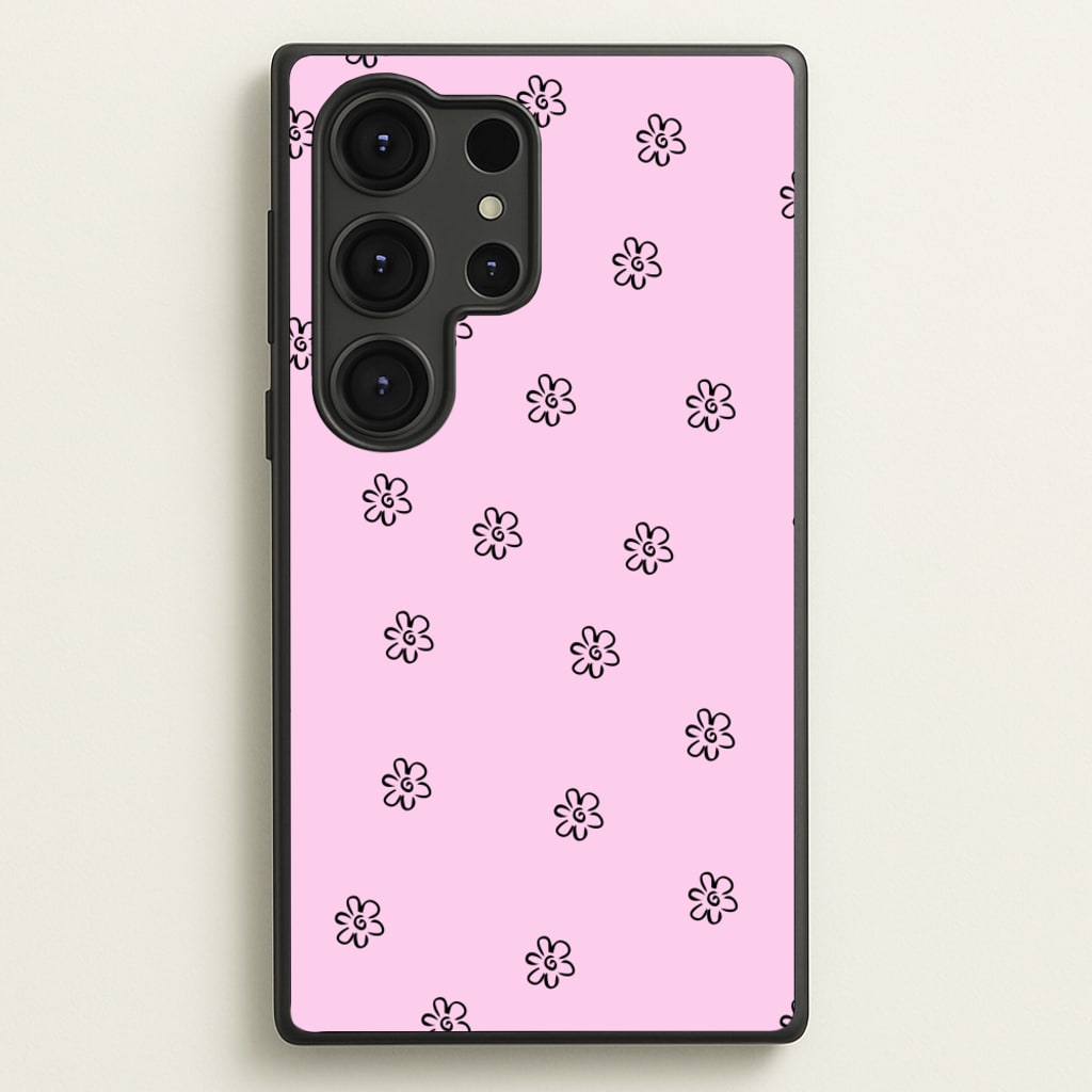 Detail Flower Pattern - Pink  - Abstract Patterns Phone Case for Galaxy S25 Ultra