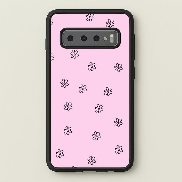 Detail Flower Pattern - Pink  - Abstract Patterns Phone Case for Galaxy S10
