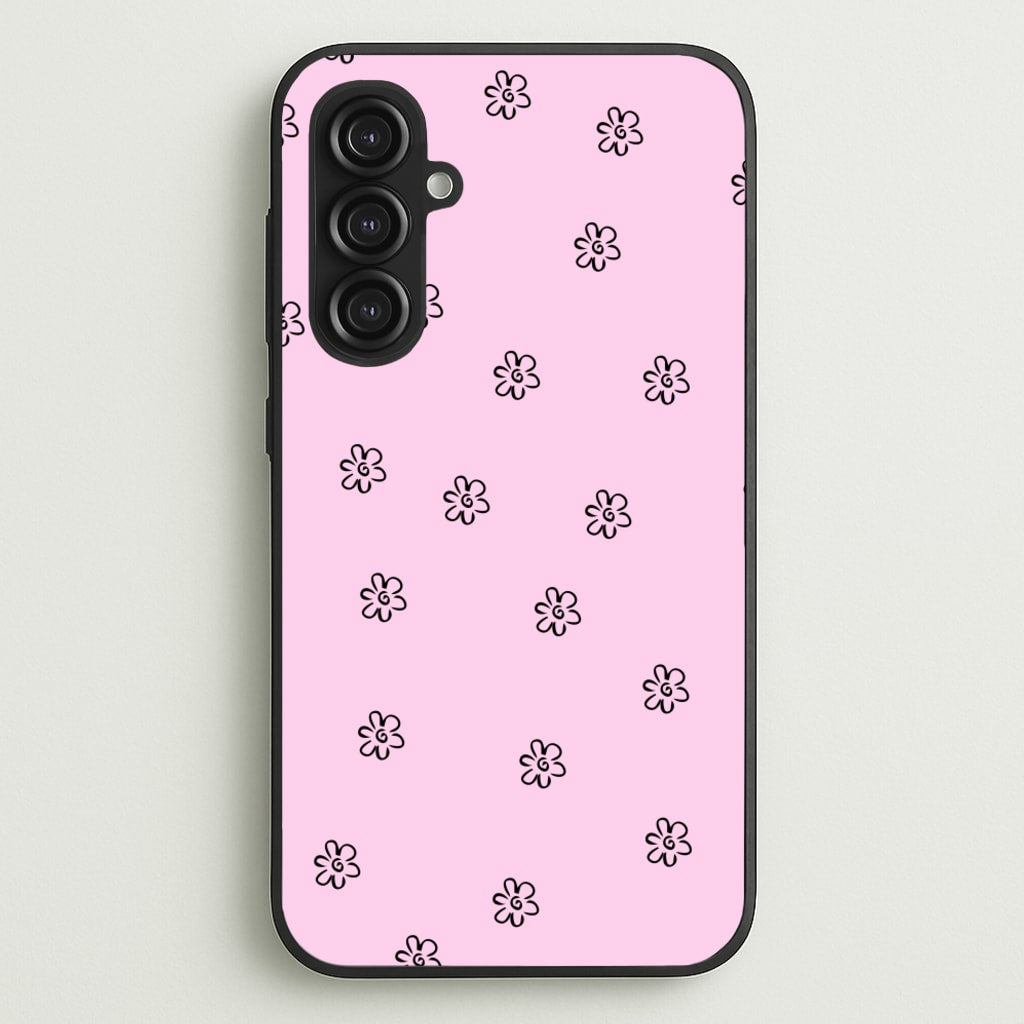 Detail Flower Pattern - Pink  - Abstract Patterns Phone Case for Galaxy S23FE