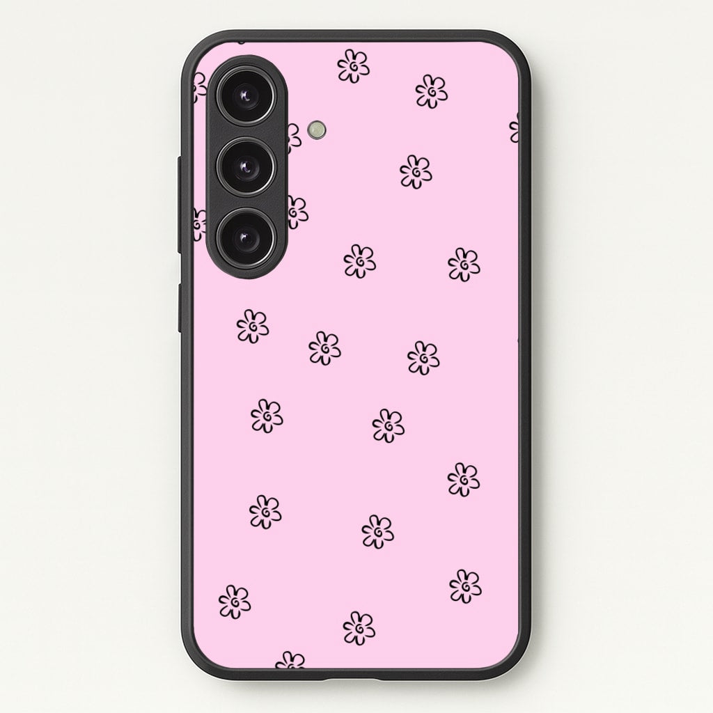 Detail Flower Pattern - Pink  - Abstract Patterns Phone Case for Galaxy S24