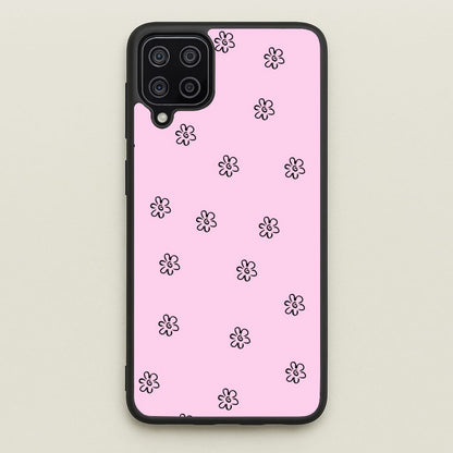 Detail Flower Pattern - Pink  - Abstract Patterns Phone Case for Galaxy A12
