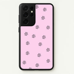 Detail Flower Pattern - Pink  - Abstract Patterns Phone Case for Galaxy S21 Ultra
