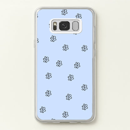 Detail Flower Pattern - Blue  -  Phone Case for Galaxy S8