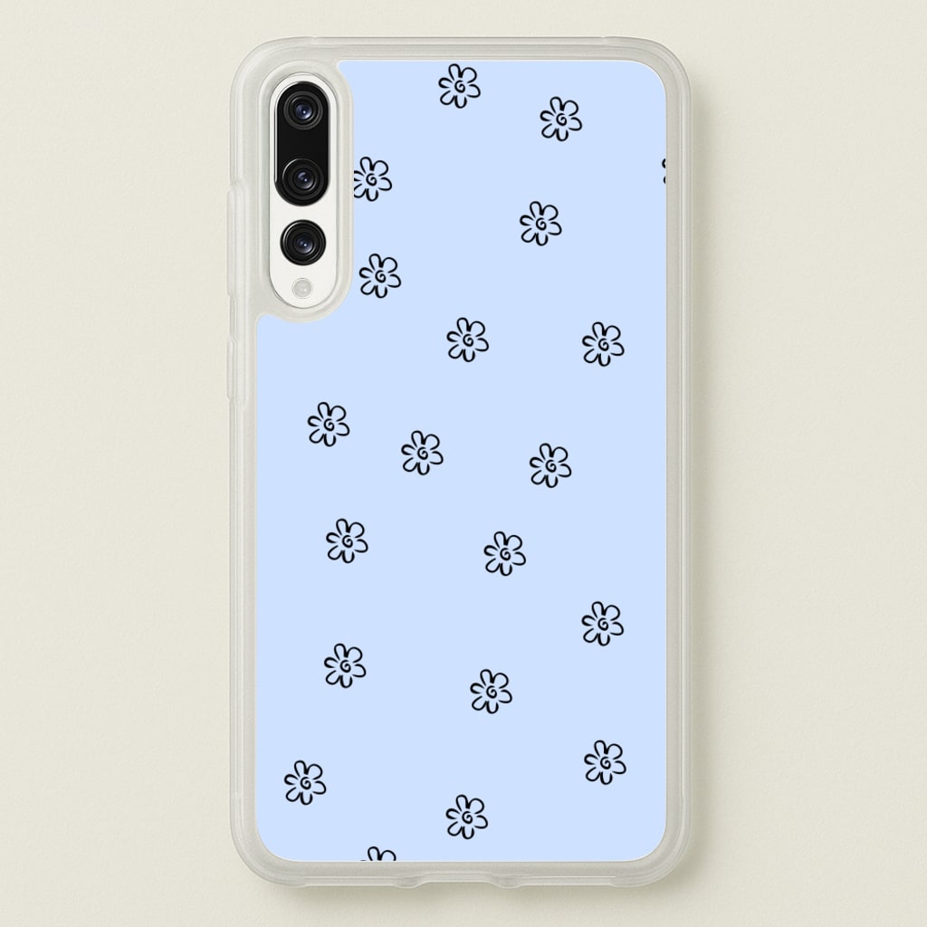 Detail Flower Pattern - Blue  -  Phone Case for Huawei P20 Pro