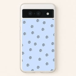 Detail Flower Pattern - Blue  -  Phone Case for Google Pixel 8