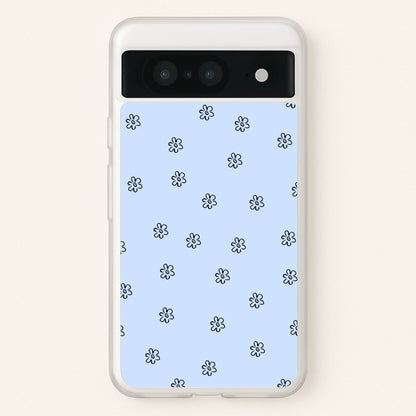 Detail Flower Pattern - Blue  -  Phone Case for Google Pixel 8