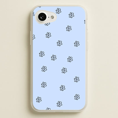 Detail Flower Pattern - Blue  -  Phone Case for iPhone 16e