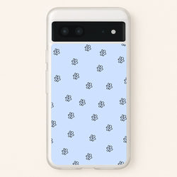 Detail Flower Pattern - Blue  -  Phone Case for Google Pixel 7