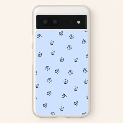 Detail Flower Pattern - Blue  -  Phone Case for Google Pixel 7