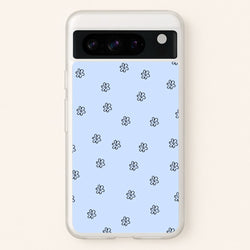 Detail Flower Pattern - Blue  -  Phone Case for Google Pixel 8 Pro