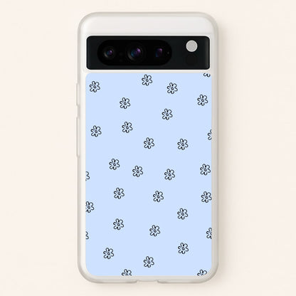 Detail Flower Pattern - Blue  -  Phone Case for Google Pixel 8 Pro