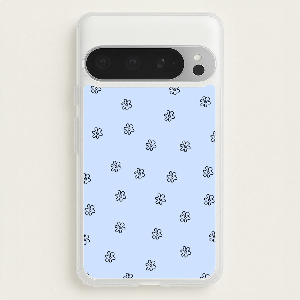 Detail Flower Pattern - Blue  -  Phone Case for Google Pixel 9 Pro XL