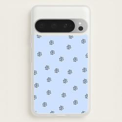 Detail Flower Pattern - Blue  -  Phone Case for Google Pixel 9 Pro XL